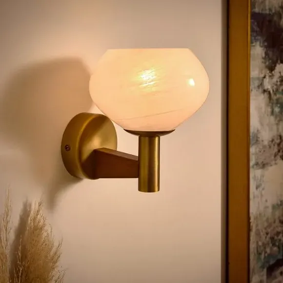 Hartford Alabaster Wall Light - Brass alternate view