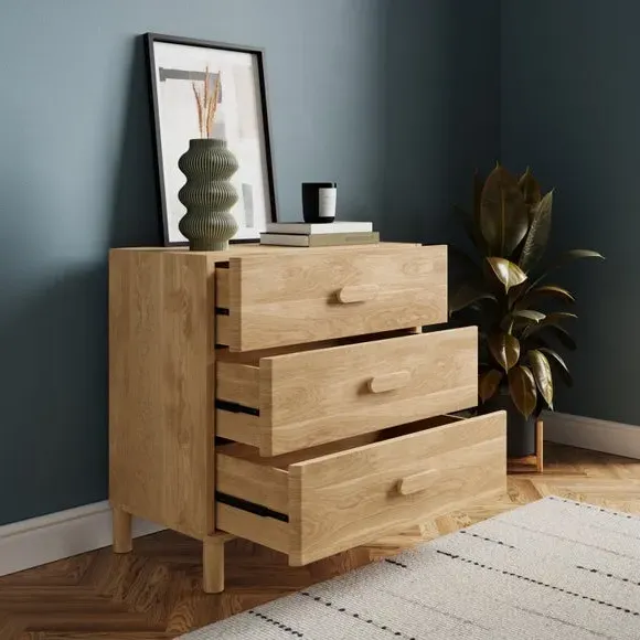 3-Drawer Chest - Oak Effect alternate view