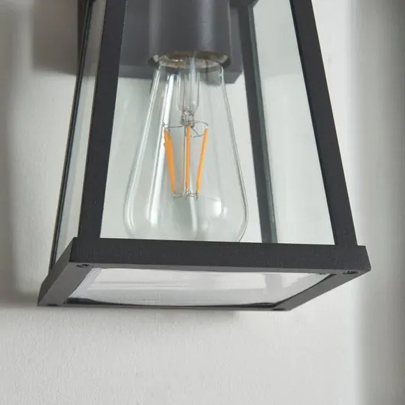 Hatton Industrial Outdoor Wall Light - Black alternate view