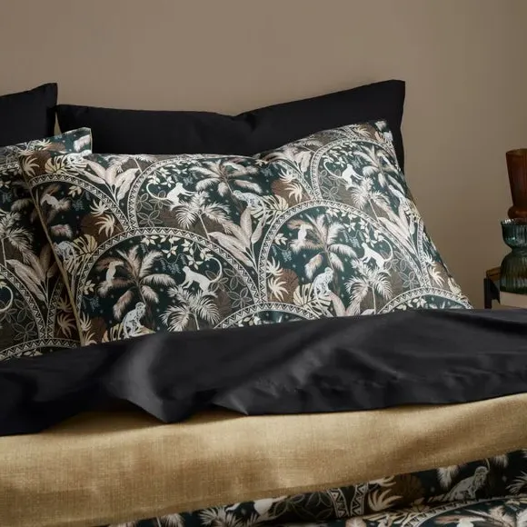 Havana Nights Duvet Cover & Pillowcase Set - Brown, Cotton Sateen alternate view