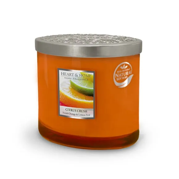 Ellipse Multi Wick Candle - Orange Glass by Dunelm, image 3