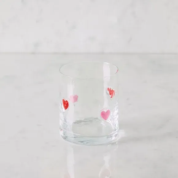 Heart Tumbler Glass - Multicolor, Soda Glass product