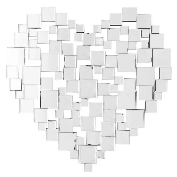 Heart Wall Mirror - Clear, Glass alternate view