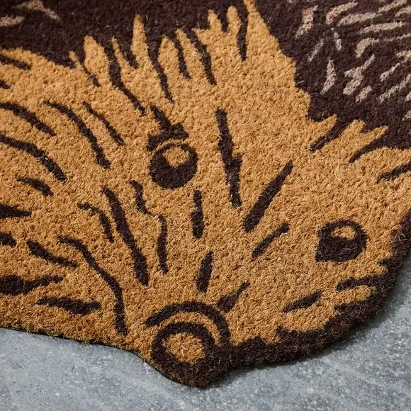 Hedgehog Shaped Coir Doormat - Multicolor alternate view