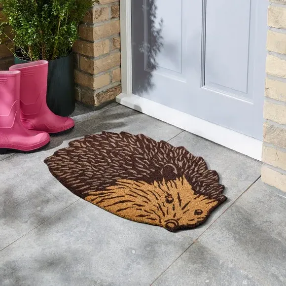 Hedgehog Shaped Coir Doormat - Multicolor product