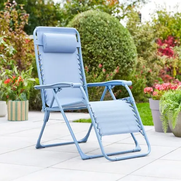 Helsinki Reclining Sun Lounger Chair - Ashley Blue alternate view