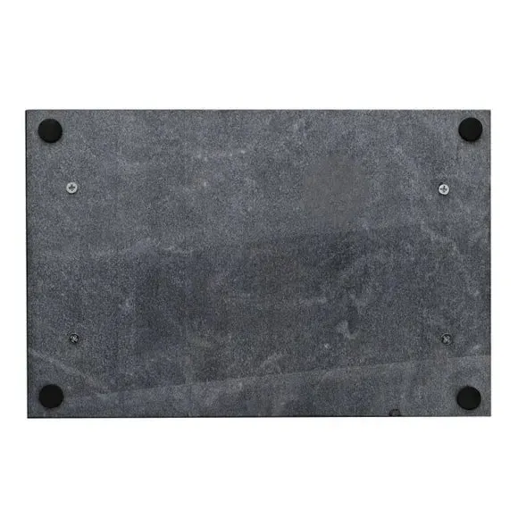 Marble Tray with Metal Handles - Black alternate view