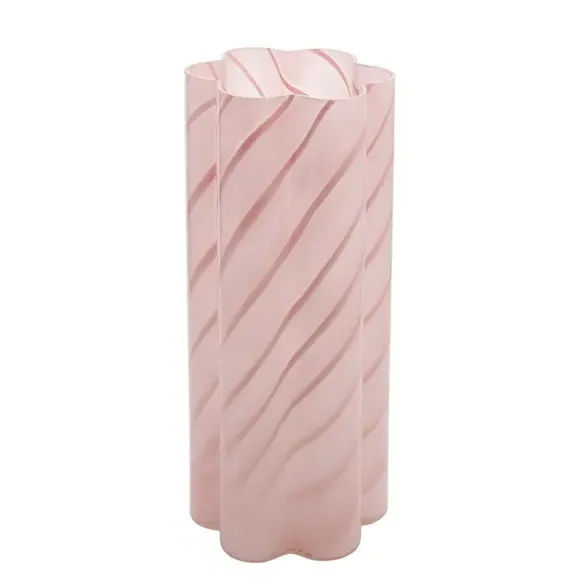 Swirl Glass Vase - Pink alternate view