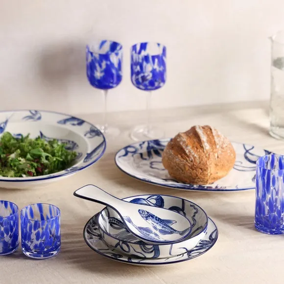 Set of 4 Fish Tapas Plates - White, Porcelain alternate view