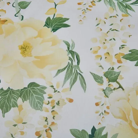 Hidcote Floral Flat Sheet - Yellow, Polycotton alternate view