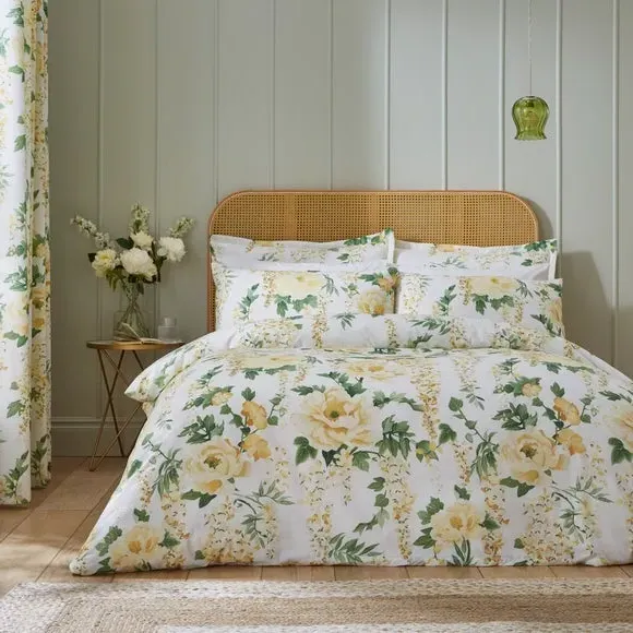 Hidcote Peonies Duvet Cover & Pillowcase Set - Yellow, Polycotton product