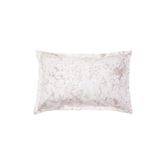 Floral Sketch Oxford Pillowcase - Green, Cotton alternate view