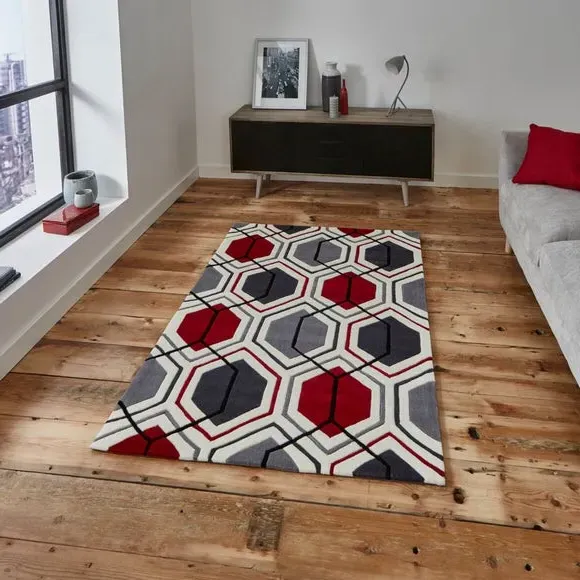 Geometric Rug - Yellow alternate view