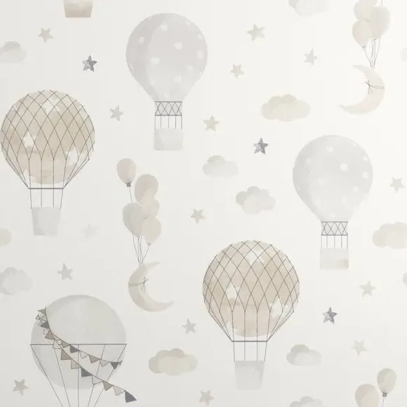 Hot Air Balloon Wallpaper - Natural, 150gsm alternate view