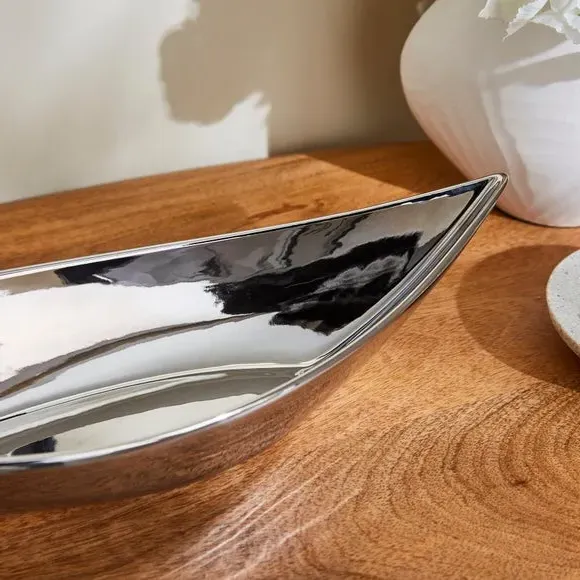 Round Decorative Bowl - Chrome alternate view