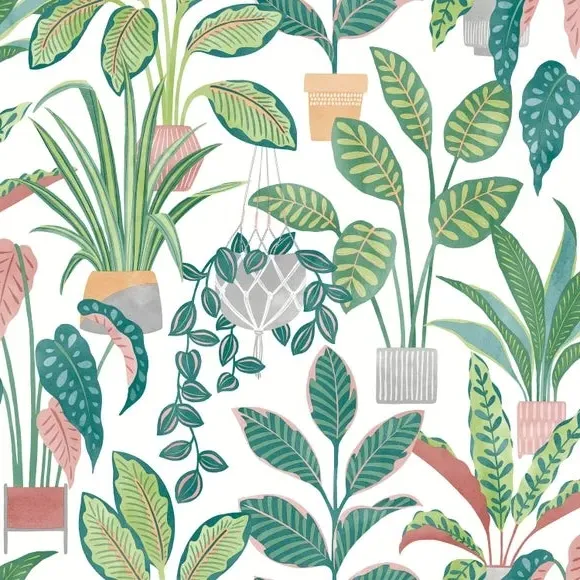 Botanical Wallpaper Peel & Stick - Green alternate view