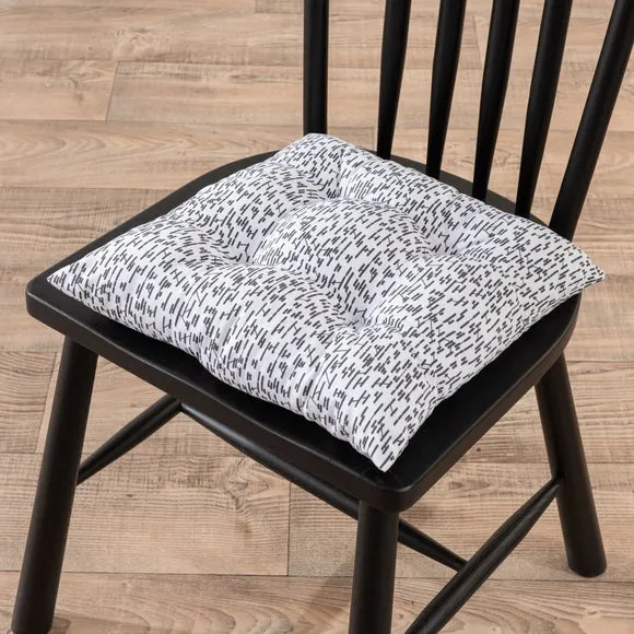 Hurdle Printed Seat Pad - White, Cotton