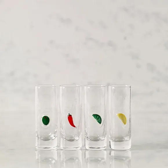 Icon Shot Glasses Set of 4 - Hand-Painted, Glass alternate view