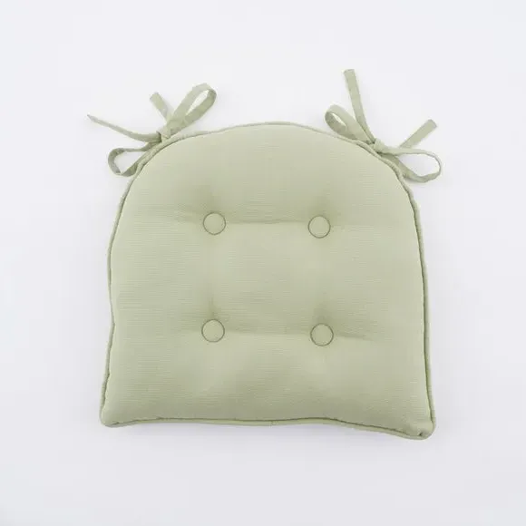 Isabelle Round Back Seat Pad - Sage, Cotton alternate view