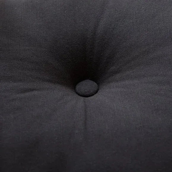 Isabelle Round Seat Pad - Black, Cotton alternate view