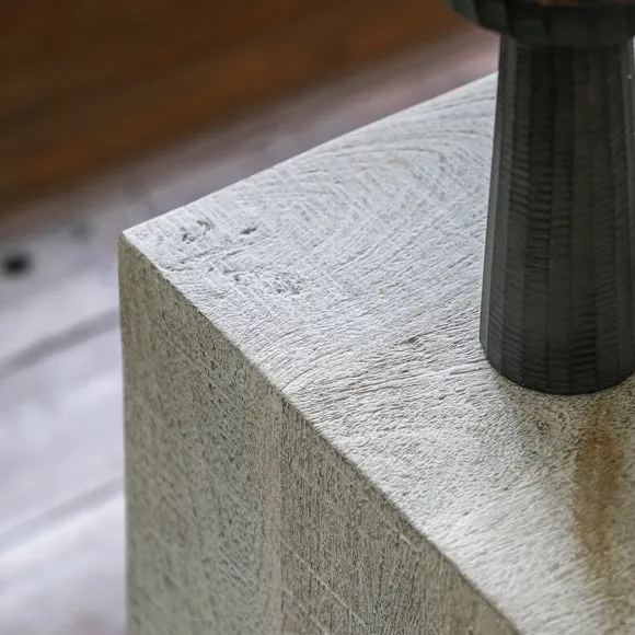 Iver Side Table - White, Mango Wood alternate view