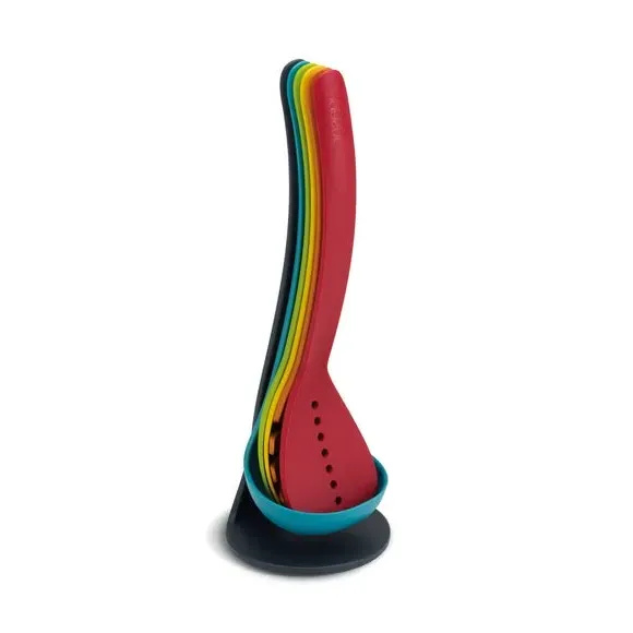 5-Piece Nesting Utensil Set - Multicolor, Nylon alternate view