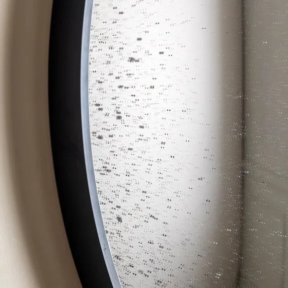 Julita Round Convex Wall Mirror - Black alternate view