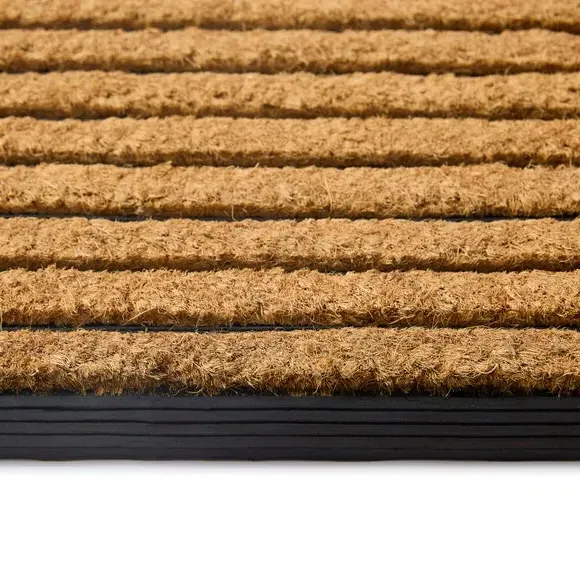 Jumbo Stripe Doormat - Brown, Rubber & Coir alternate view