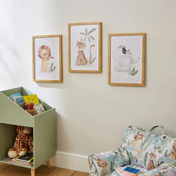 Jungle Friends Set of 3 Framed Prints - Multicolor product