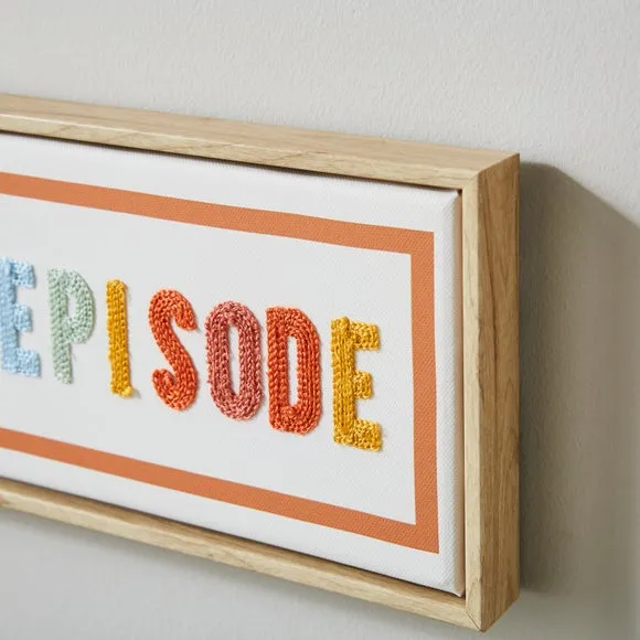 Framed Canvas Wall Art - Multicolor, Embroidered alternate view
