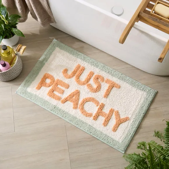 Just Peachy Cotton Bath Mat - Multicolor product