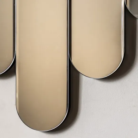 Kaden Geometric Irregular Wall Mirror - Silver alternate view