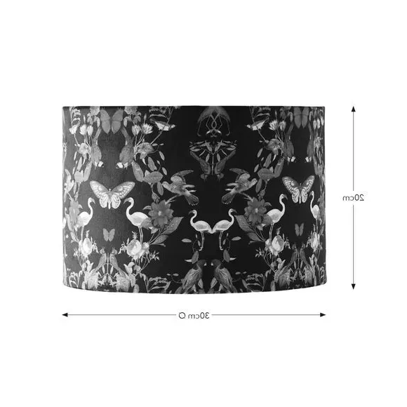 Kaleidoscope Drum Lamp Shade - Navy, Velvet by Dunelm, image 6