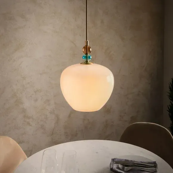 Kara Adjustable Pendant Light - White, Opal Glass alternate view