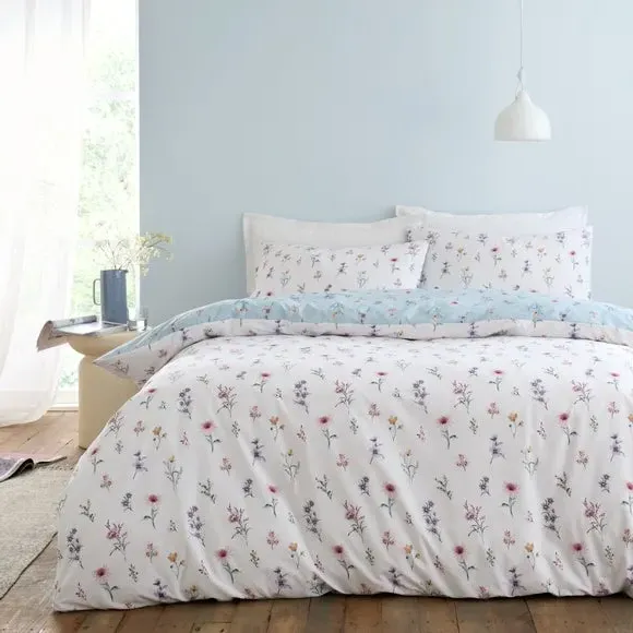 Kelsey Ditsy Duvet Cover & Pillowcase Set - Blue, Cotton TENCEL product