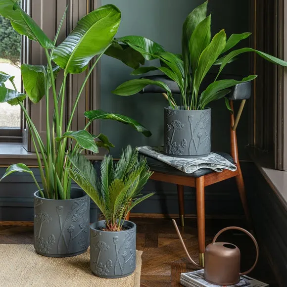 Meadow Plant Pot - Grey, Stoneware alternate view