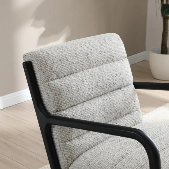 Occasional Chair with Ribbed Upholstery - Natural alternate view