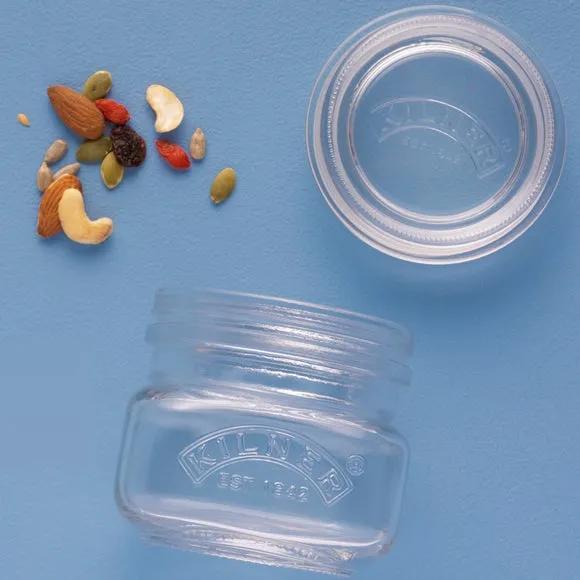 Kilner Set of 3 Square Push Top Jars 250ml - Clear, Glass alternate view