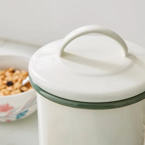 Enamel Kitchen Canister - Sage Green alternate view