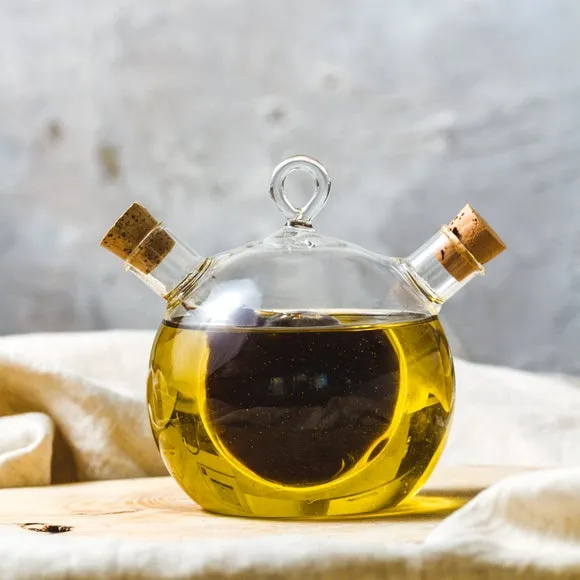 Dual Oil Vinegar Bottle Set - Clear, Glass alternate view