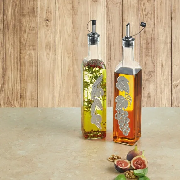 Oil and Vinegar Dispenser Set - Multicolor, Glass alternate view