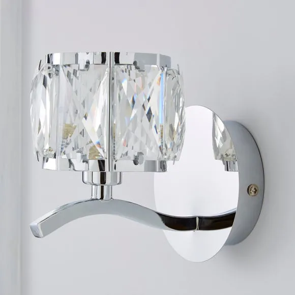 Kleio Glass Bead Wall Light - Silver, Chrome alternate view