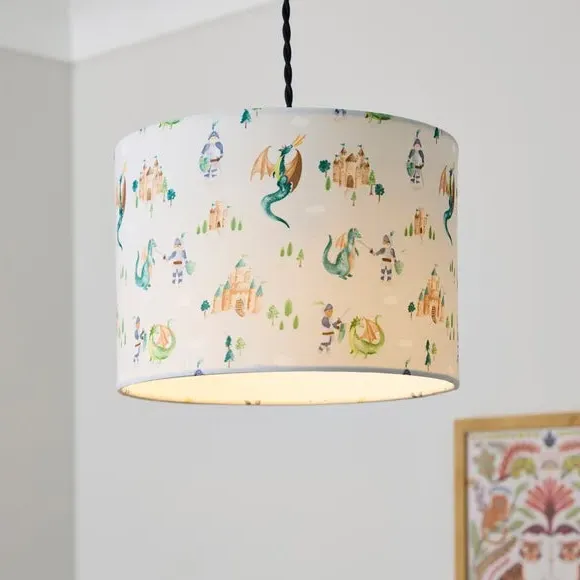 Knight Time Tales Easy Fit Lamp Shade - Multicolor, Polyester product