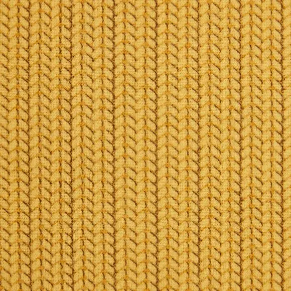 Square Cushion Knit Print - Ochre, Cotton alternate view