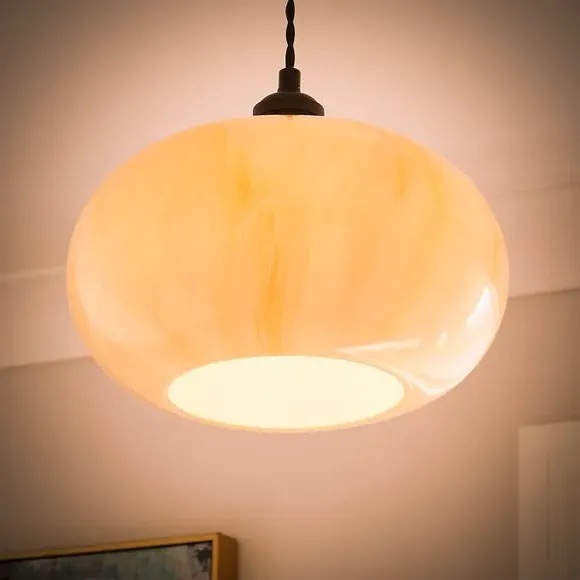 Lacey Alabaster Easy Fit Pendant Shade - Off-White, Glass alternate view