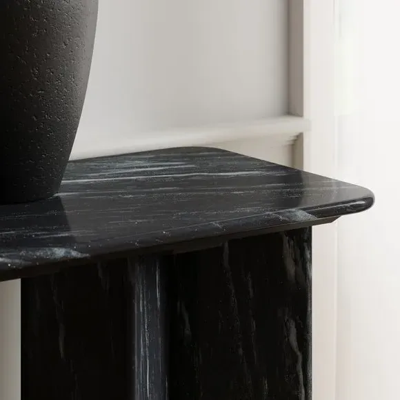 Lana Console Table - Black, Marble alternate view