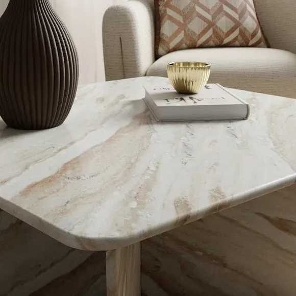 Lana Square Coffee Table - Natural, Marble alternate view