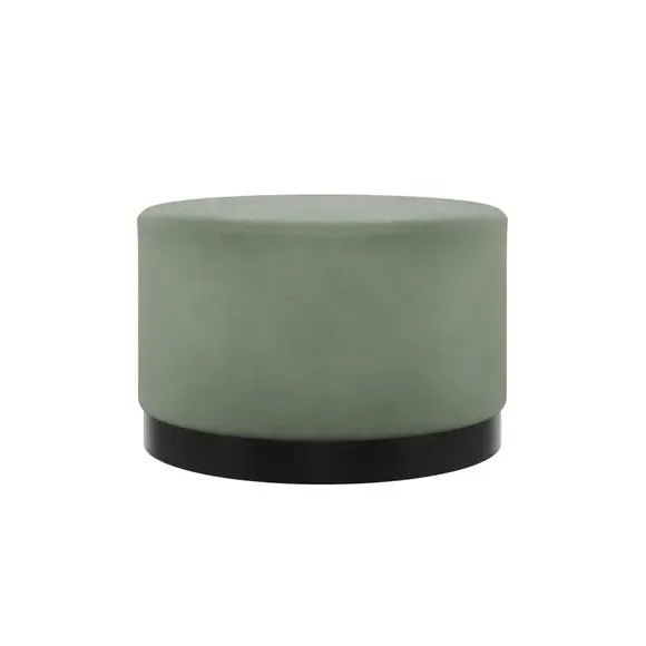 Lara Large Pouffe - Sage Green, Velvet alternate view