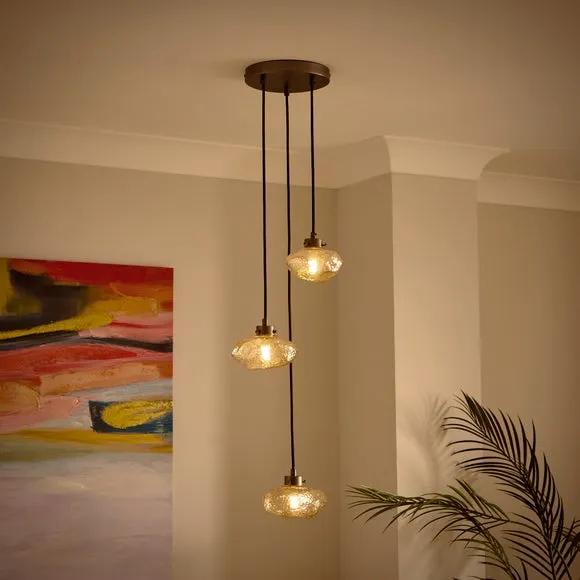 Lava Industrial 3-Light Cluster Ceiling Light - Gold alternate view