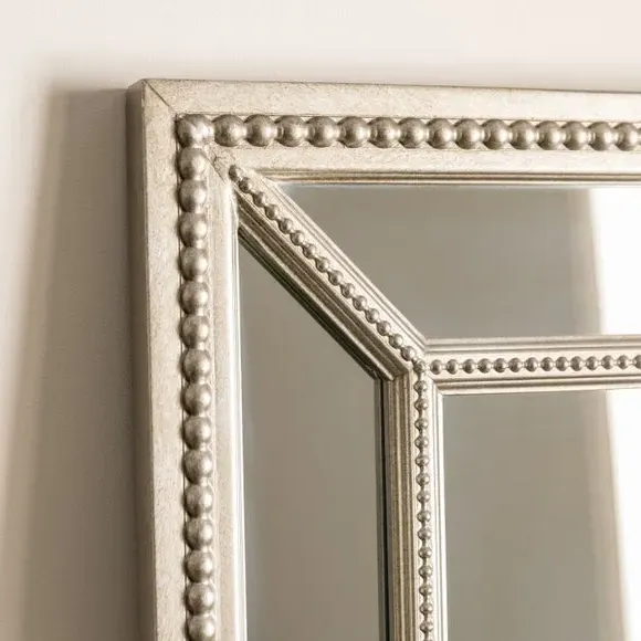 Leeton Rectangle Full Length Leaner Mirror - Silver, MDF alternate view